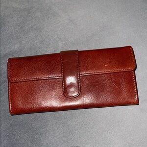 HOBO Rich Brown Leather Wallet